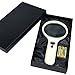 Magnifying Glass - Best Handheld Magnifying Glass With LED Light, Two Lenses (3X & 15X), BONUS Batteries Included