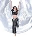 Dance Fairy Exotic Belly Dance Isis Wings Costumes,Silver(No Sticks)