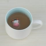 LOZACHE 3D Cow Mug 12oz Cute Inside Cartoon Handmade Figurine Milk Tea Cup view 4