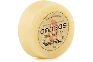 Anbbas Shave Soap Goat Milk 100g from New Zealand for Beard Barber Traditional Wet Shaving (1pc, 3.5 oz)