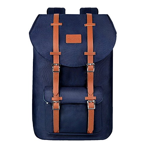 Travel Laptop Backpack, PRASACCO Outdoor Hiking Dayback Water Resistant Anti Theft 17inch Business Computer Bag, College School Backpacks for Men Women