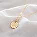 Befettly Hand Gestures Choker Necklace 14 K Gold Plated Personalized Disk Pendant For Women NK-ges-Love you