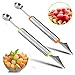 Daixers 2PCS Melon Baller Fruit Carving Knife Fruit Slicer 2 in 1 Multifunction Home Kitchen Tools For DIY Fruit Salads,Garnishes and Desserts,Cake,Ice Cream Scooper