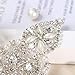Silver Wedding Rhinestone Applique for Dresses Bridal Belts (1 Piece Silver)
