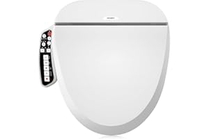 Combier Bidet Toilet Seat, Elongated Smart Unlimited Warm Water, Vortex Wash, Electronic Heated, Warm Air Dryer, Rear and Front Wash (Round)