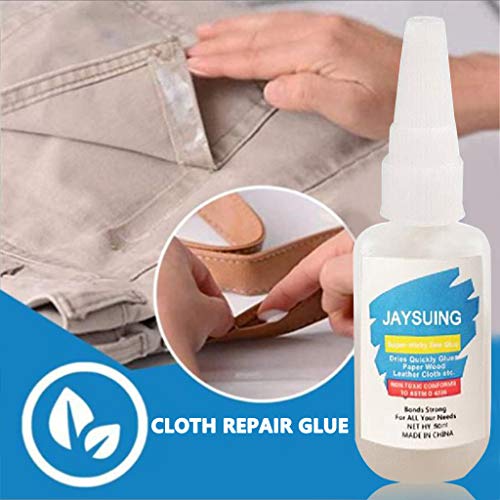 MiMiey Textilkleber Fix, Stoffkleber, Bügelfester Textilkleber Textilkleber, Schnell Trocknend und Hitzebeständig Nähkleber Fast Tack Kein Nähen zum Ausbessern von Kleidung (1)
