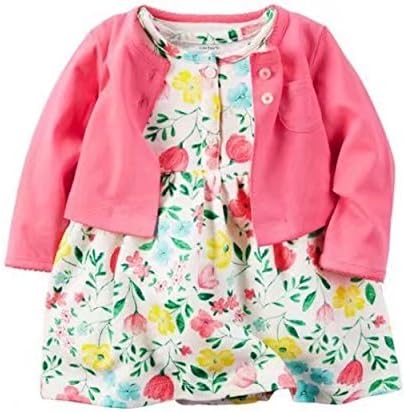 Amazon Co Jp カーターズ Carter S カーディガン 半袖ロンパース ワンピース 2点セット カラフル花 ベビー服 女の子 並行輸入品 服 ファッション小物