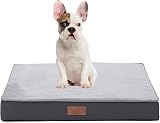 Jaspuriea Small Orthopedic Dog Bed 60x45x9cm Waterproof Cover Grey view 1