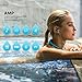 Tayogo Wireless Waterproof MP3 Music Player Headphones Wearable Sports Earhphones-Built-In 8GB with Pedometer,FM Radio and Phone APP for Runing Swimming Underwater Diving(Blue) + Free Carrying Case