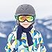 PP PICADOR Kids Ski Goggles with Excellent Impact Resistance Anti-Fog Lens 100% UV Protection for Boys & Girls (Black)