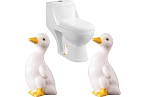 Set of 2 Duck Toilet Bolt Covers Decorative Toilet Screw Cover Caps, Ceramic Toilet Bolt Caps, Toilet Caps for Bottom of Toil