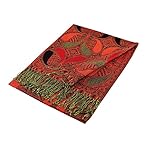 Paskmlna Paisley Pattern Tow Layered Woven Pashmina Shawl Scarf Wrap Stole Paskmlna Paisley Pattern Tow Layered Woven Pashmina Shawl Scarf Wrap Stole