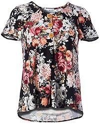 Star Vixen Women's Petite Short Sleeve Button Front