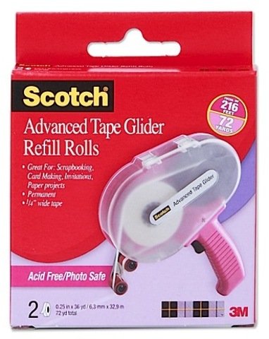 Scotch Tape Glider Refill Rolls (Box of 2) - Acid-Free Adhesive Transfer Tape (1/4 In.) 1 pcs sku# 1846243MA