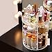 Cozihoma Acrylic Makeup Organizer Multi-Function Acrylic Carousel Makeup Holder Cosmetic Storage Fits for Lots of Cosmetics and Accessories (Rotate)