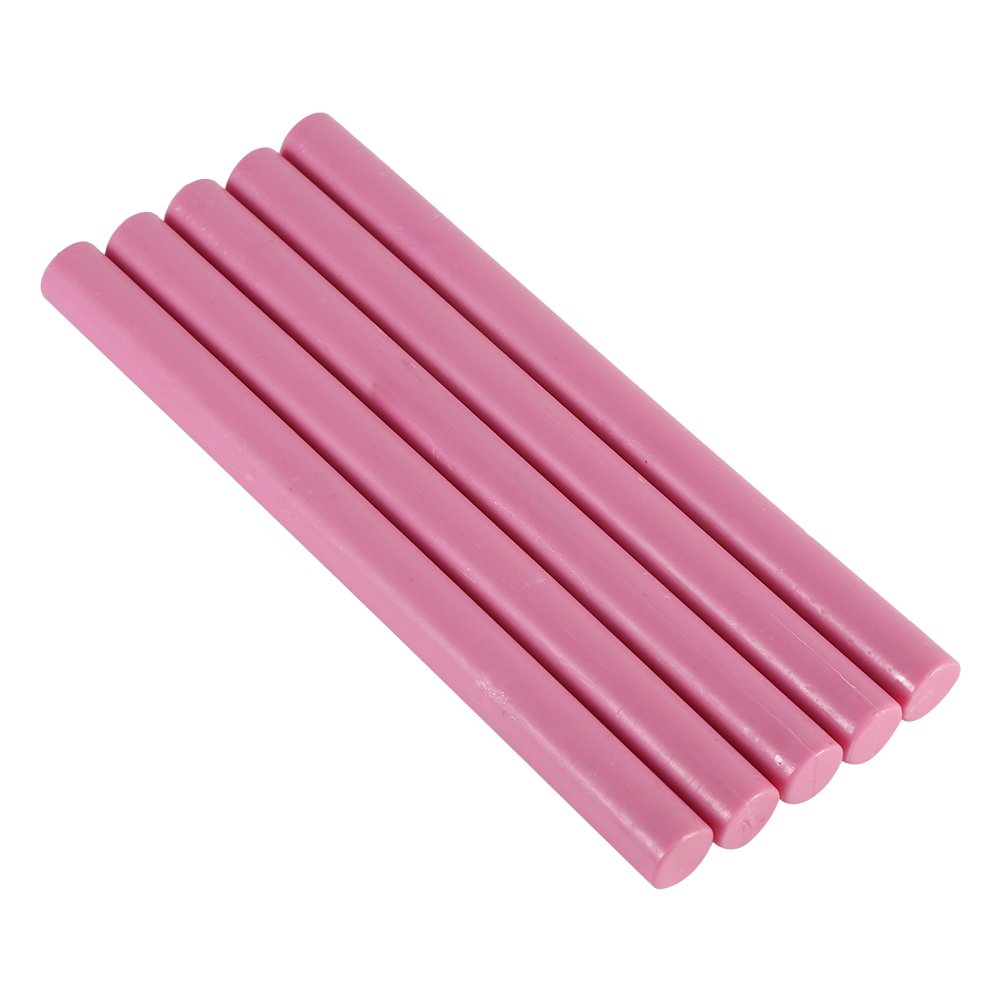 5Pcs Seal Stamp Wax Sticks 10 Colors Manuscript Sealing Wax for Vintage Birthday Wedding Invitation Cards (Pink)