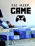 Eat Sleep Game Version 2 Decal Sticker Wall Vinyl Art Design