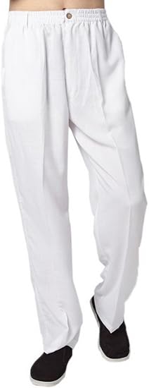 Amazon ビグッド Bigood Tm 涼しげなカンフーズボンでクールにキメる 綿麻ズボン 太極拳 スポーツ 武術用 ホワイトm 並行輸入品 アウトドア ロングパンツ 通販