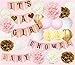 Princess Baby Shower Decorations for Girl Pink and Gold Baby Shower It's A Girl Banner Tissue Pom Poms Paper Lanterns Honeycomb Balls Pink/White/Gold/Cream Baby Shower Party Decoration Nursery Decor