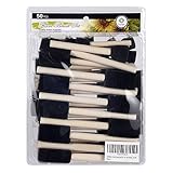 CONDA 50-Piece Assorted Foam Brush Set Wood Handle Paint Brush Set- Lightweight, Durable, Great for Acrylics, Stains, Varnishes, Crafts