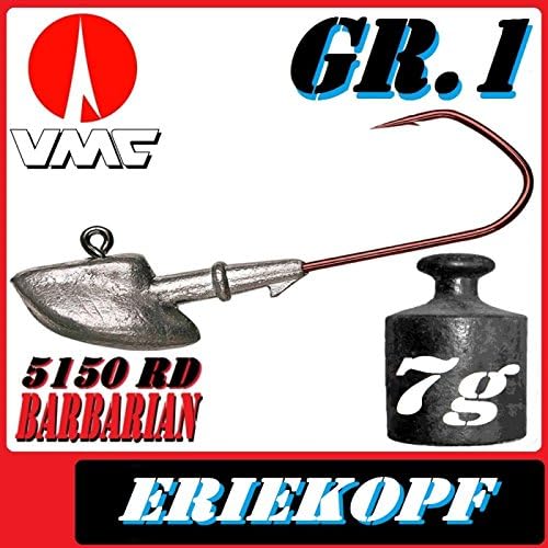 VMC Jig Head Hooks Jig Head Erie Head Size 1 7g Jig Hooks Set of 5 Kopyto Keitech King Shad Berkley