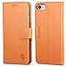 iPhone 6 Case, SHIELDON Dual Layer Shock Absorbing Premium Genuine Leather [Stand Feature] [Card Holder] Wallet Cover Flip Case Compatible iPhone 6/iPhone 6s Brown