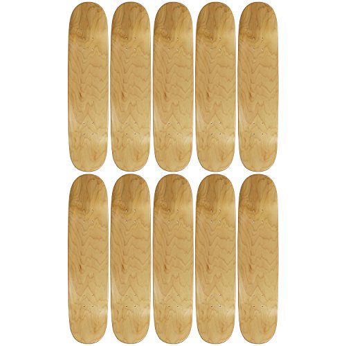 10 Count 8.0" Blank Skateboard Deck Natural Moose 7-Ply Cana