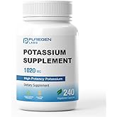 Puregen Labs Potassium Bicarbonate Supplement 1020 mg | Non-GMO | Gluten Free | 240 Vegetarian Capsules