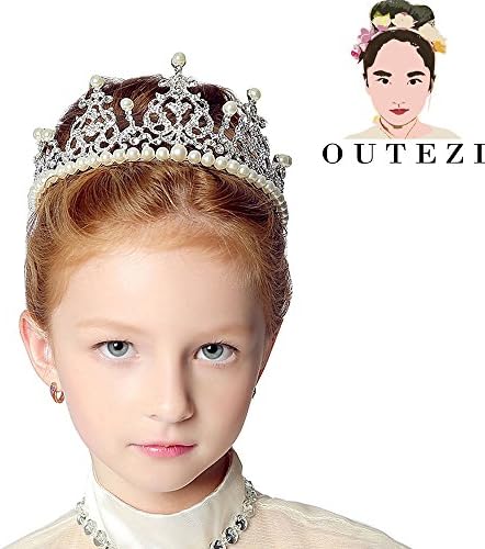 Child Crystal Tiara Crown for Flower Girls, Sparkling Phinestone Princess Costume Crown, Girl Princess Tiara (Crown 3)