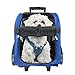 HARBO Pet Travel Carrier Rolling Backpack for Dogs Cats Small Animals Airline Travel Tote (Blue)