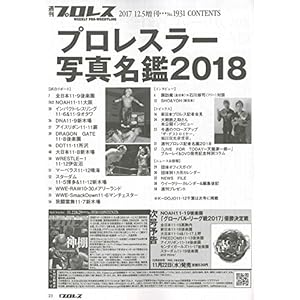 2018 Pro Wrestling Magazine extra Wrestlers encyclopedia