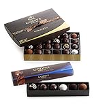 Godiva Chocolatier Dark Chocolate Truffle Lover's Holiday Gift Set, Dark Chocolate Lovers, Truffle Gift Box, Truffle Chocolates, Great for Hostess Gift, 2 Boxes