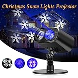 Christmas Projector Lights, LED Projector Light Waterproof Snowflake Christmas Lights Outdoor for Valentine's Day Birthday Wedding Theme Party Garden Home Outdoor Indoor Decor