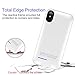 iPhone X Battery Case , Innovative Wireless 4000Mah Portable Cover Charger Power Bank Charging Case For iPhone Accessories With Ultra Protection and Ultra Protection , Magnet Bracket White