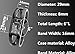 Top Plaza 1pc Black Vintage Enamel Bracelet Watch Bangle Quartz Watch for Women with Rectangle Case 6'' Length