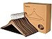 Topline Classic Wood Suit Hangers - 20 Pack (Walnut Finish)