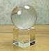 Crystal World Globe On Crystal Display Stand Base - 3.75 Inch