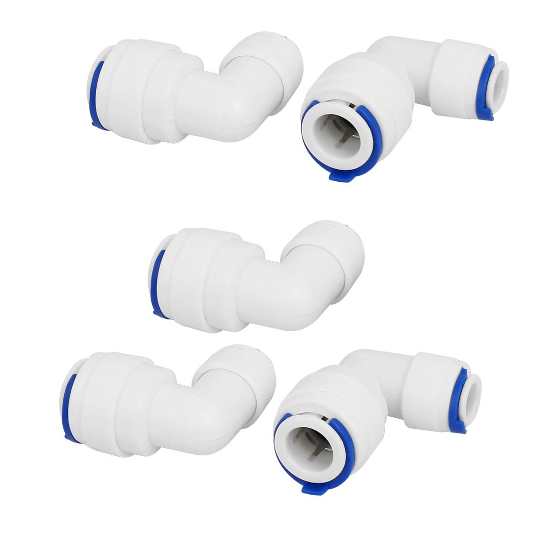 sourcingmap 1/4-inch x 3/8-inch Tube Elbow Push in Quick Connect 5pcs for RO Water Filter Fitting