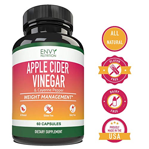 image for Envy Nutrition Apple Cider Vinegar Capsules - Supports Metabolism, Imm