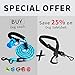Toozey 5 FT Dog Leash, Rope Leash with Comfortable Padded Handle and Reflective Threads, Heavy Duty Braided Leash for Medium Large Dogs, Blue