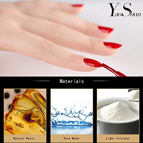 YaoShun Gel Polish - Sock Off Nail Gel UV Gel 4 Colors Gift Kit with UV Light French Manicure Gel 8ml #03 - Thumbnail 5