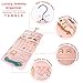 IPOW JO01 Travel Jewelry Organizer Roll Case Holder for Necklace Earrings Bracelets Rings Brooches Foldable Portable Storage Bag for Women Girlfriend Wife Mom Roomy Compact No More Tangle Pink