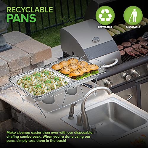 Chafing Dish Buffet Set Disposable 21 x 13 (5 Pack) 9 x 13 (10 Pack