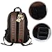 Koolertron Classic Casual PU Leather Vintage Fashion Unisex School Student Laptop Backpack For Camping Travel Fits Acer Aspire MacBook iPhone iPad and Samsung Tablet (Brown)