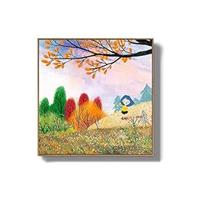 Framed Canvas Wall Art for Living Room, Bedroom Story Cartoon Princess Canvas Prints for Home Decoration Ready to Hanging - 16x16 inches