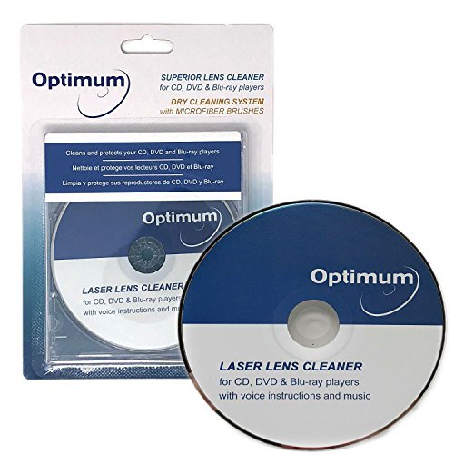 Laser Lens Cleaner for CD DVD Bluray Players with Voice Instructions and Microfiber Brushes