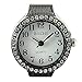 Black Womens Crystal Quartz Finger Ring Watch with Gift Box
