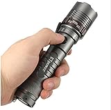ETpower® 1800LM XM-L T6 LED Zoomable Torch Tactical Aluminum Flashlight Light Adjustable focus(No Battery)
