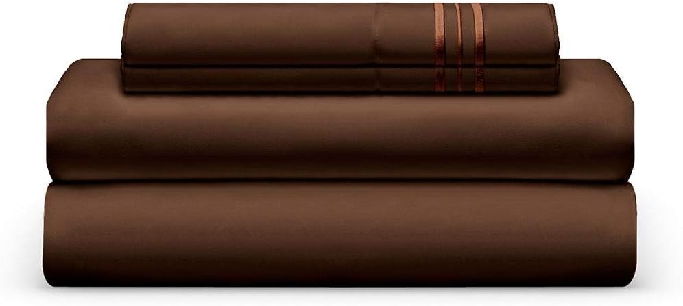 THE BEDSHEET CLUB 1800 Thread Count Bed Sheet Set - 2 Fitted & 1 Flat Sheets, 2 Pillow Cases - Best Double Brushed…