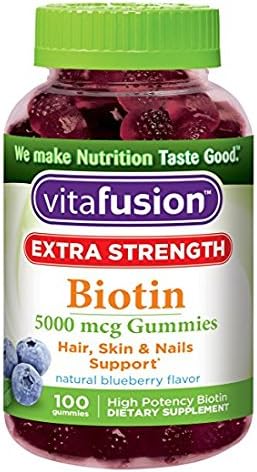 Vitafusion Extra Strength Biotin Gummies, 100 Count - Pack of 5